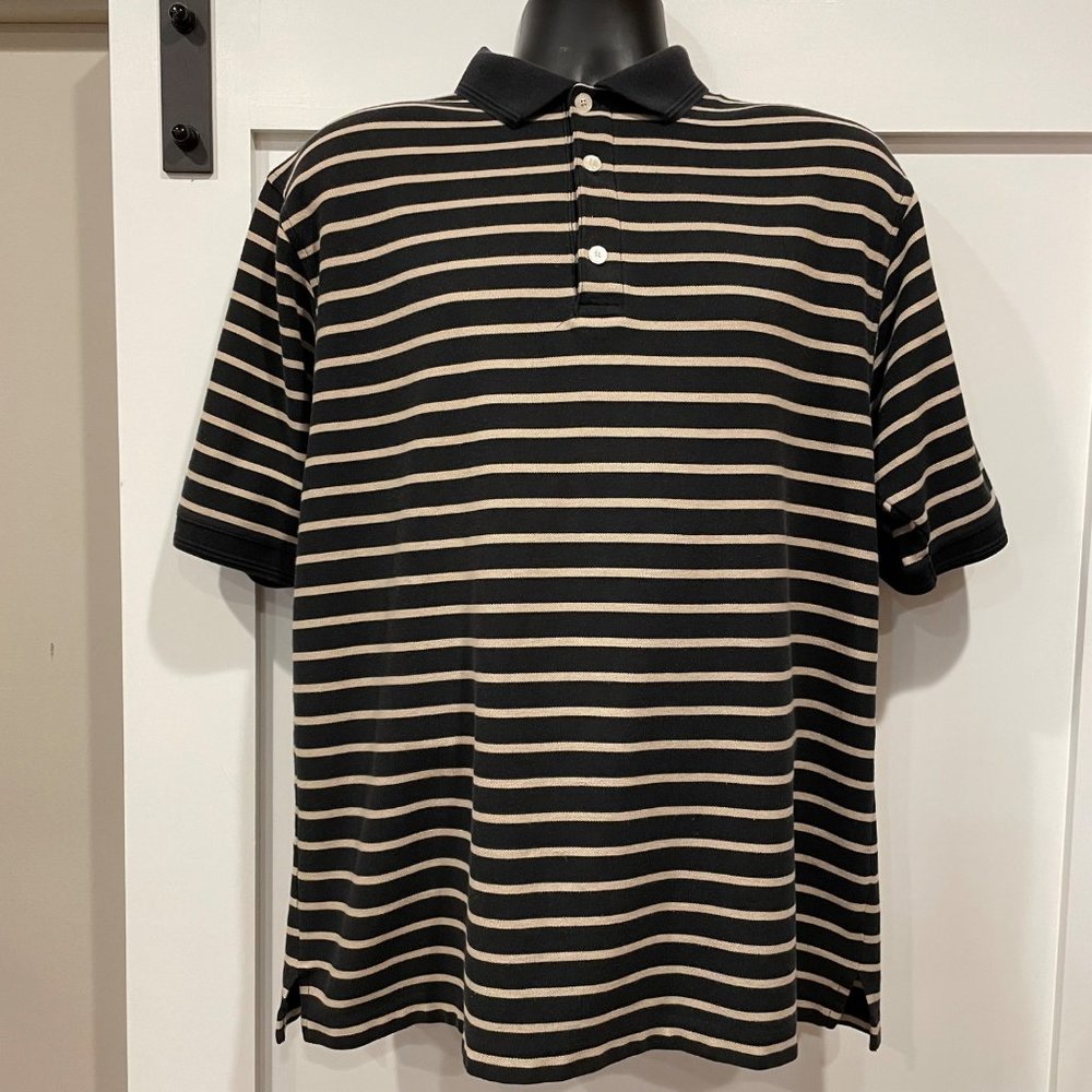 Haggar Golf Striped Polo Shirt‎ Cool 18 - Size Large